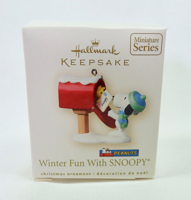 Hallmark 2007 Winter Fun With Snoopy #10 Mailbox - Miniature-Ornament-Oakview Collectibles