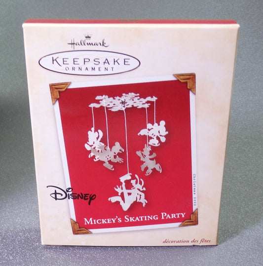 Hallmark 2002 Mickeys Skating Party-Ornament-Oakview Collectibles