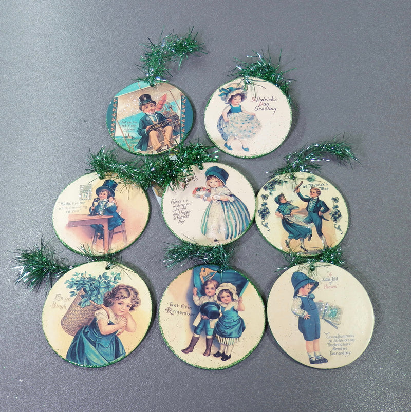 Bethany Lowe St Patricks Day Disc Ornaments Set of 8-Oakview Collectibles