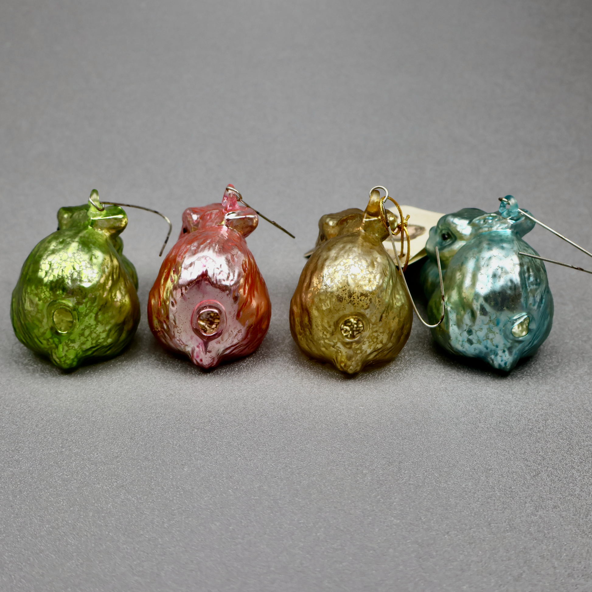 Bethany Lowe Pastel Glass Bunny Set of 4-Ornament-Oakview Collectibles