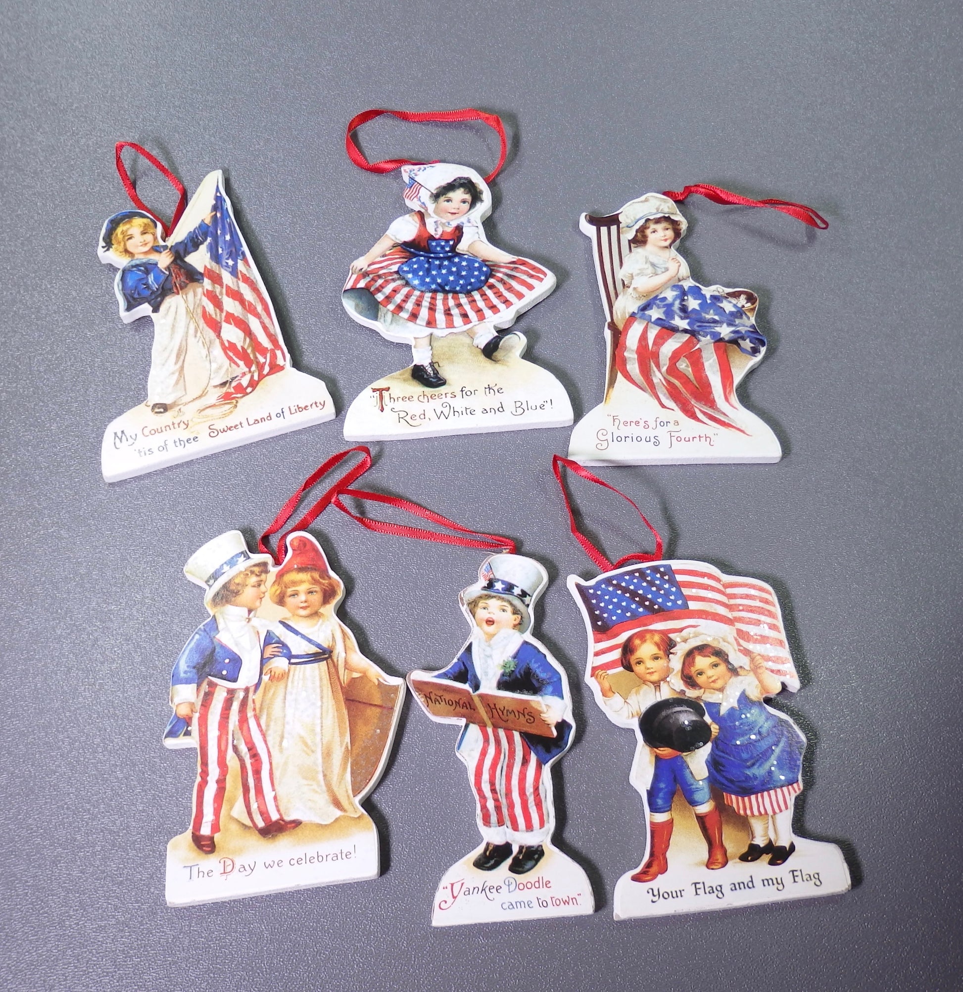 Bethany Lowe Americana Die Cut Ornament 6pc Set-Ornament-Oakview Collectibles