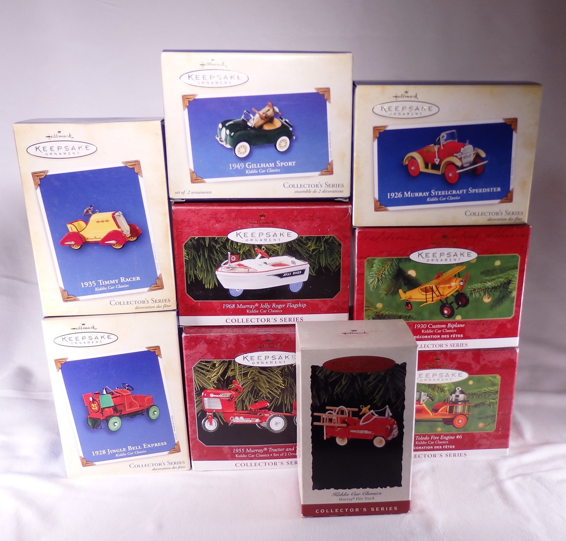 Hallmark Kiddie Car Classics Lot of 9-Ornament-Oakview Collectibles
