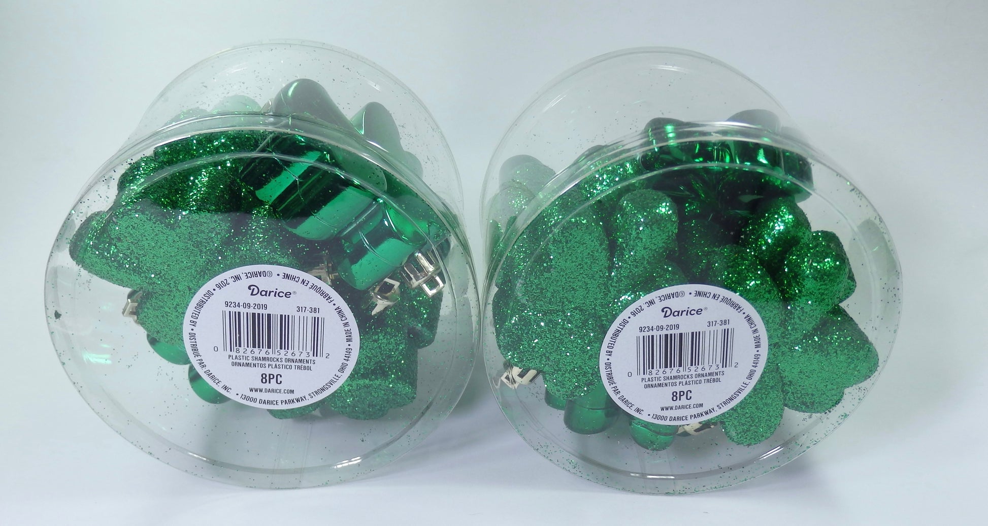 Darice Shamrock Ornaments Set of 16-Oakview Collectibles