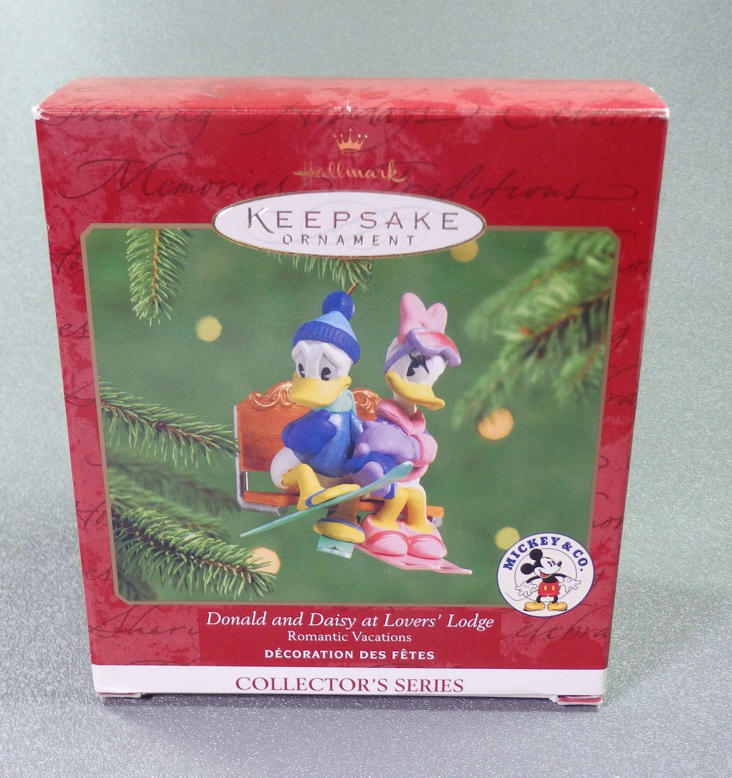 Hallmark 2000 Romantic Vacations #3 - Donald and Daisy at Lovers Lodge-Ornament-Oakview Collectibles